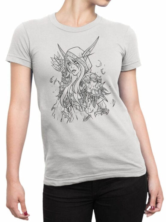 1576 World of Warcraft T Shirt Sylvanas Windrunner Front Woman