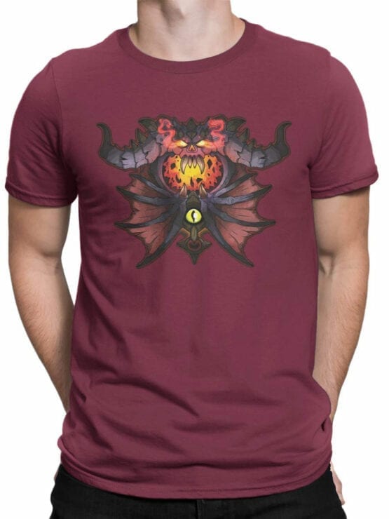 1577 World of Warcraft T Shirt Warlock Front Man