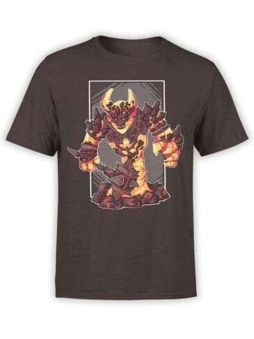 1580 World of Warcraft T Shirt Ragnaros Front