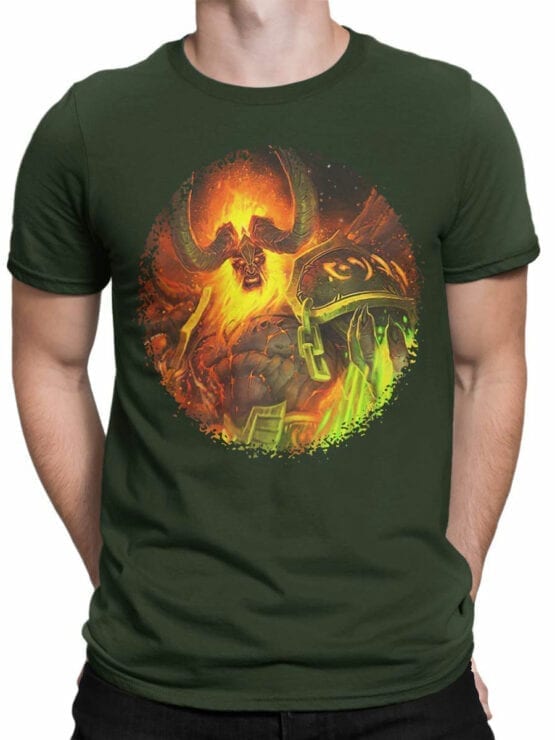 1581 World of Warcraft T Shirt Sargeras Front Man