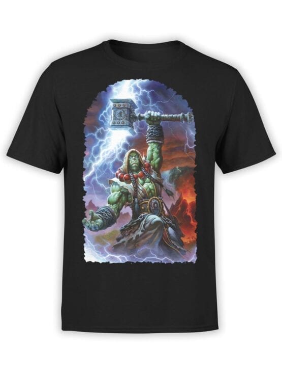 1582 World of Warcraft T Shirt Shaman Front
