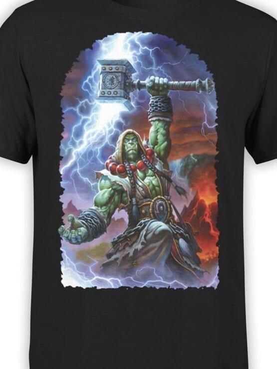 1582 World of Warcraft T Shirt Shaman Front Color