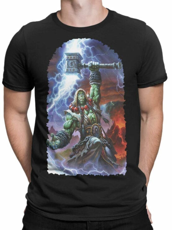1582 World of Warcraft T Shirt Shaman Front Man