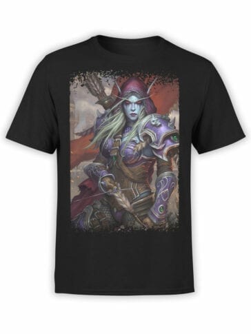 1584 World of Warcraft T Shirt Sylvanas Windrunner Front