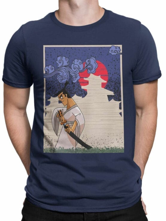 1600 Samurai Jack T Shirt Engraving Front Man