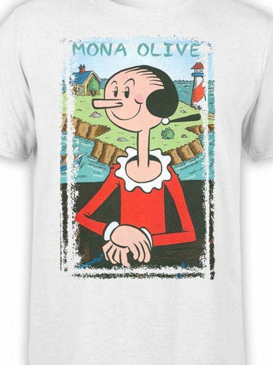 1601 Popeye T Shirt Mona Olive Front Color