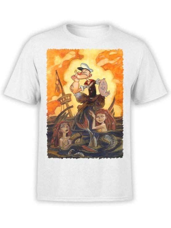 1602 Popeye T Shirt Mermaids Front
