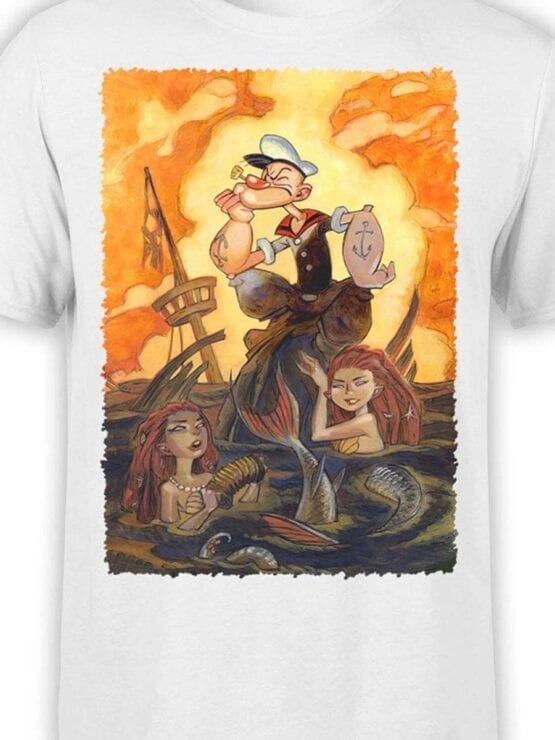 1602 Popeye T Shirt Mermaids Front Color