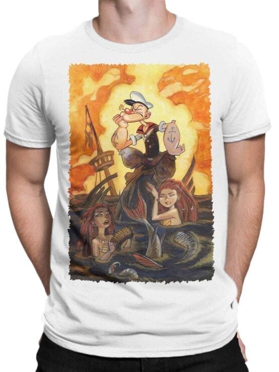 1602 Popeye T Shirt Mermaids Front Man