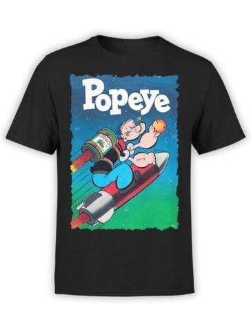 1603 Popeye T Shirt Rocket Front