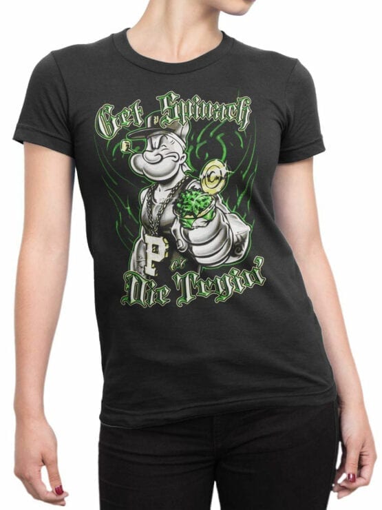 1607 Popeye T Shirt Gang Front Woman