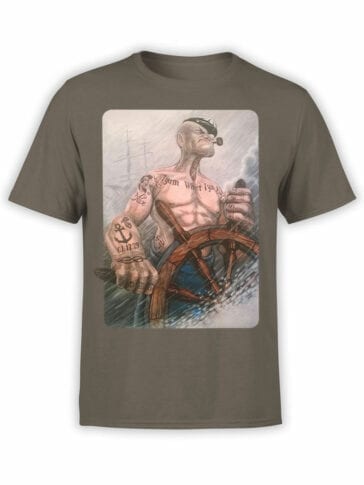 1608 Popeye T Shirt Steering Front