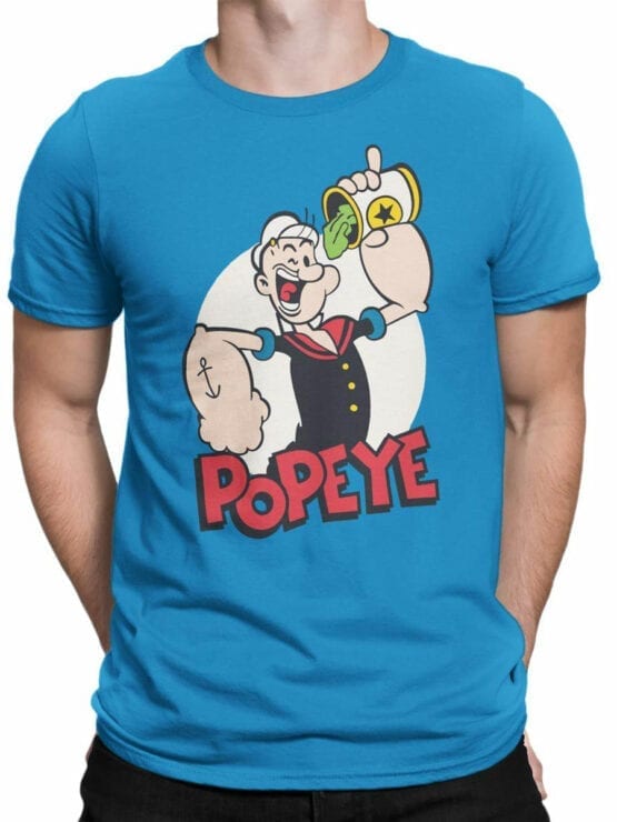 1609 Popeye T Shirt Positive Front Man