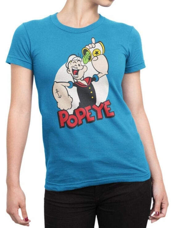 1609 Popeye T Shirt Positive Front Woman