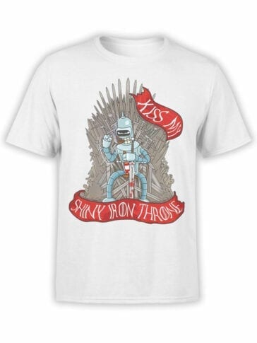 1614 Futurama T Shirt Kiss my Throne Front