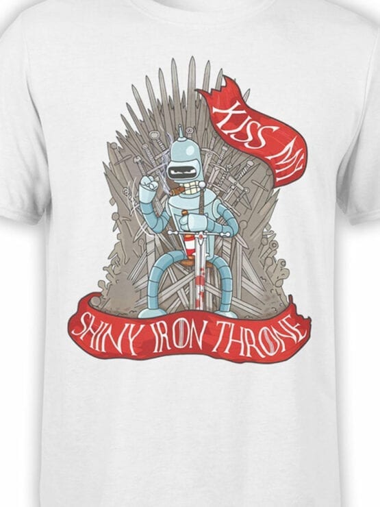 1614 Futurama T Shirt Kiss my Throne Front Color