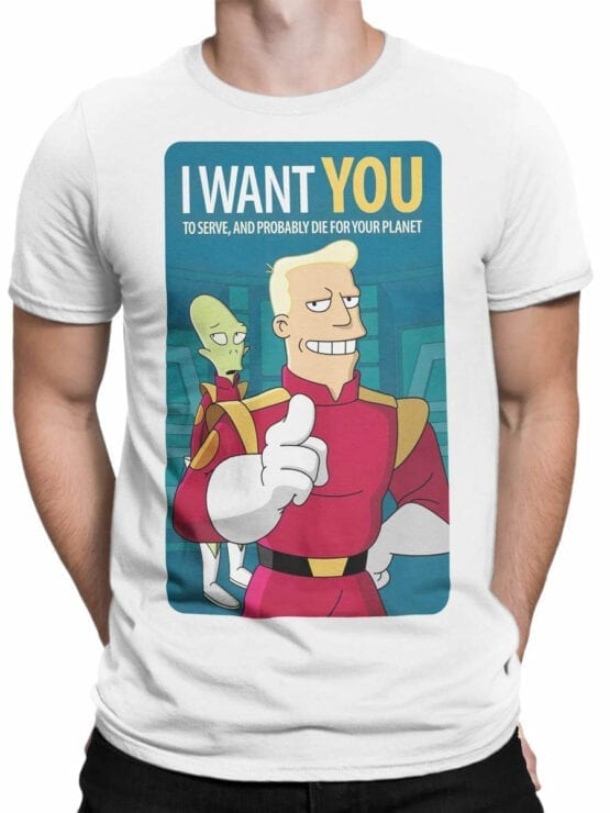 1619 Futurama T Shirt I Want You Front Man