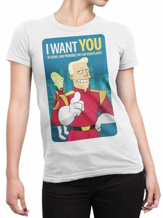 1619 Futurama T Shirt I Want You Front Woman