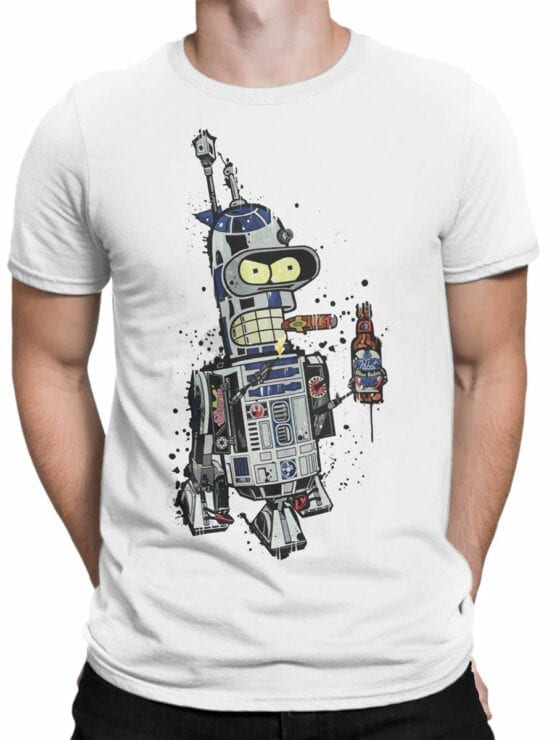 1624 Futurama T Shirt Bender R2 D2 Front Man