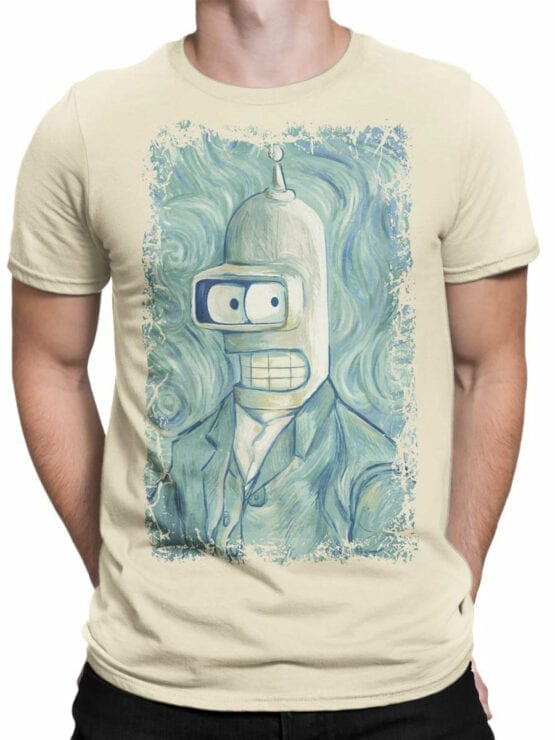 1640 Futurama T Shirt Bender van Gogh Front Man