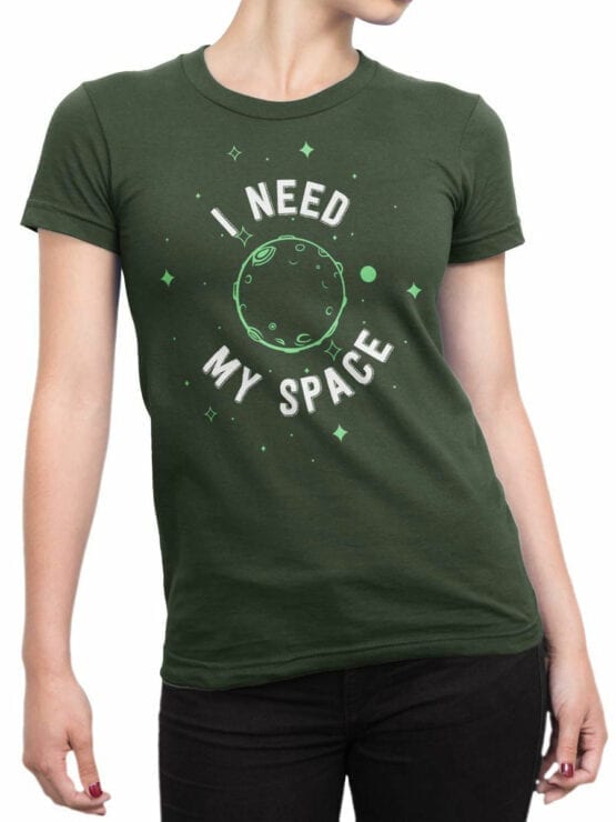 1680 Need Space T Shirt NASA T Shirt Front Woman