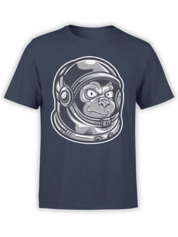 1682 Astro Monkey T Shirt NASA T Shirt Front