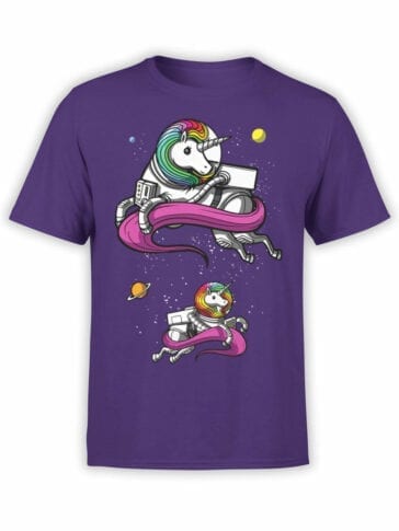 1689 Unicorn Astronauts T Shirt NASA T Shirt Front