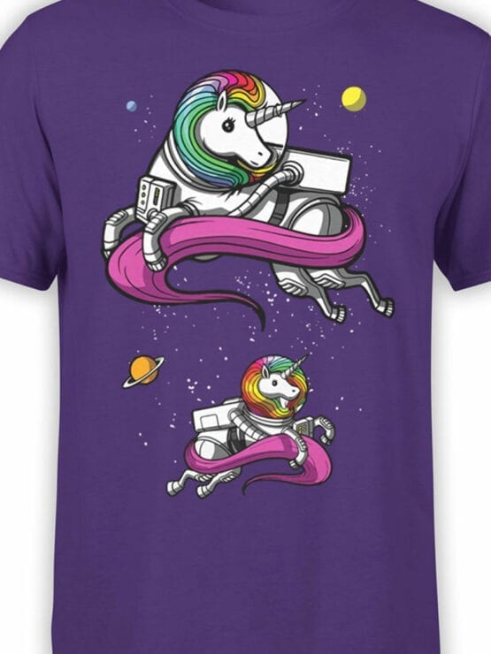 1689 Unicorn Astronauts T Shirt NASA T Shirt Front Color