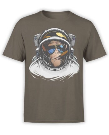 1692 Cool Monkey T Shirt NASA T Shirt Front