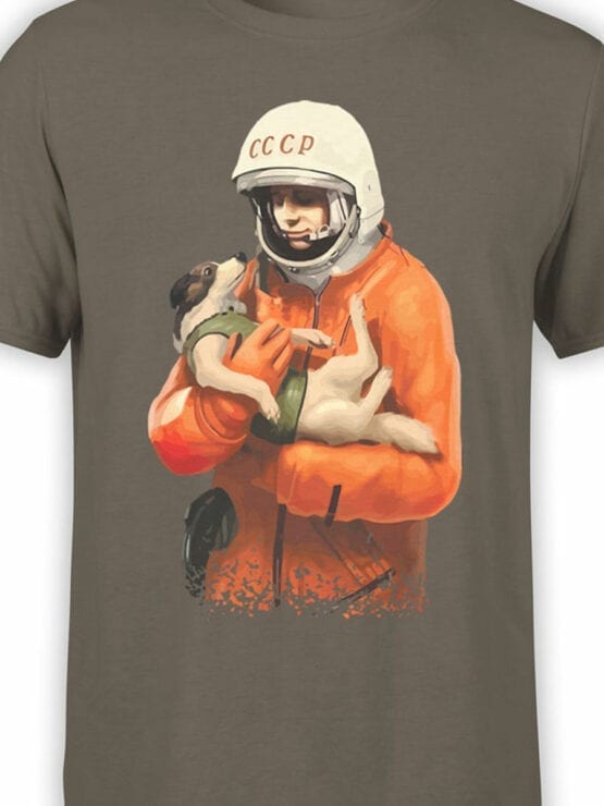 1695 Russian Astronauts T Shirt NASA T Shirt Front Color
