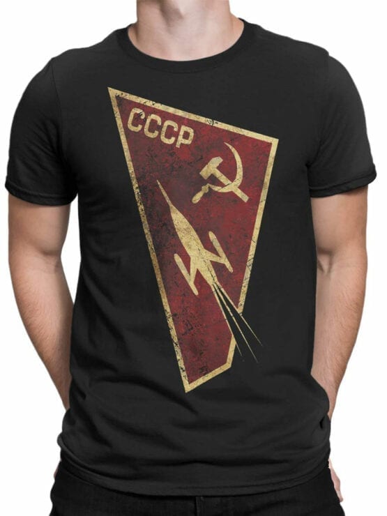 1699 USSR Cosmos T Shirt NASA T Shirt Front Man