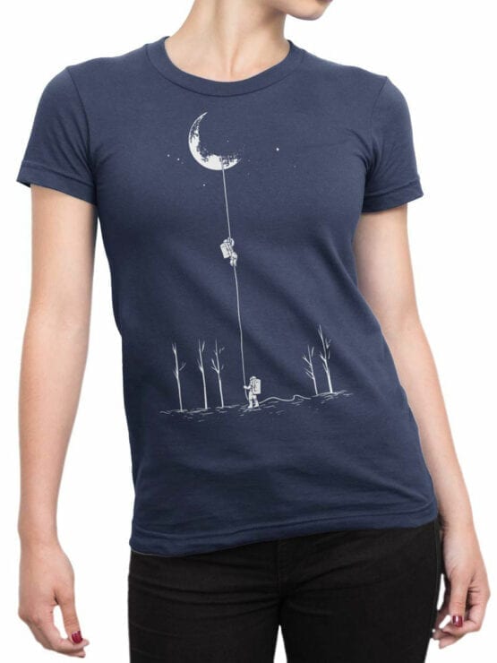 1700 To the Moon T Shirt NASA T Shirt Front Woman