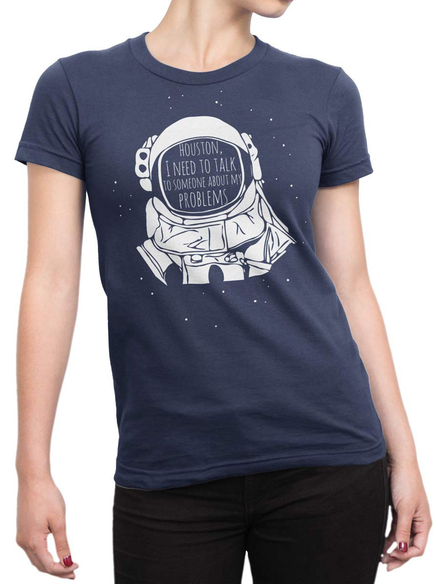  Houston Space City Astronaut Shirt T-Shirt : Clothing