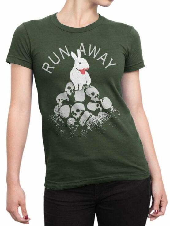 1712 Run Away T Shirts Monty Python T Shirt Front Woman
