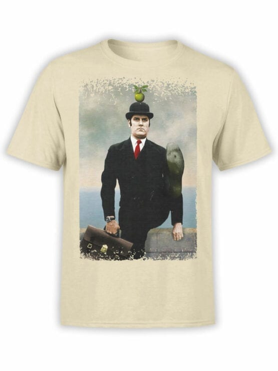 1716 Magritte Apple T Shirt Monty Python T Shirt Front