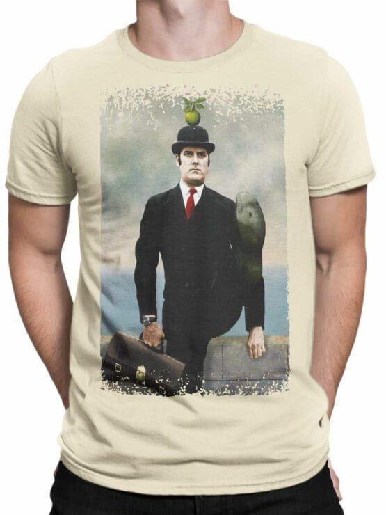 1716 Magritte Apple T Shirt Monty Python T Shirt Front Man