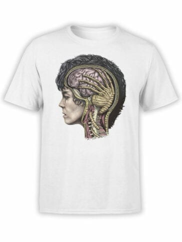 1748 Brain T Shirt Alien T Shirt Front
