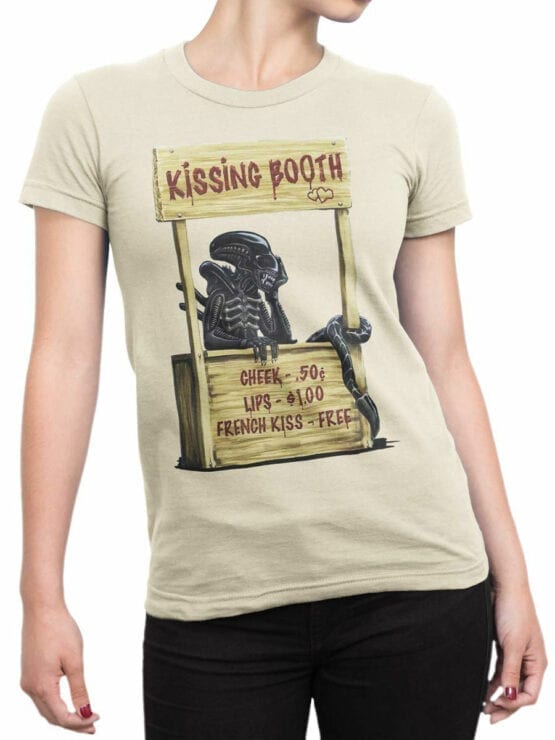 1757 Kissing Booth T Shirt Funny Alien T Shirt Front Woman