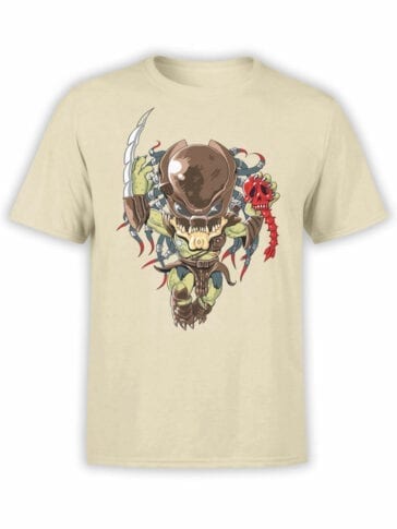 1758 Very Cute Predator T Shirt Funny Alien T Shirt Front