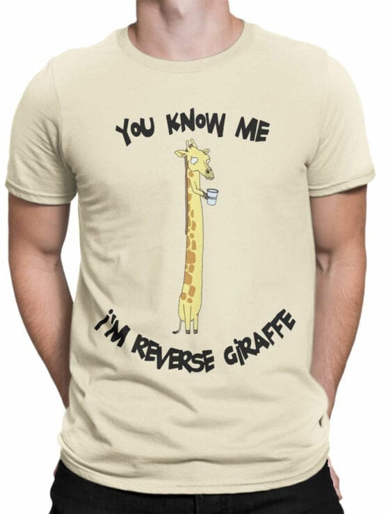 1761 Reverse Giraffe T Shirt Rick and Morty Front Man