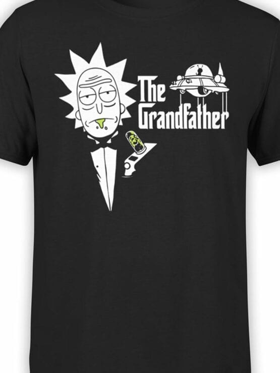 1765 The Grandfather Rick and Morty T Shirt Front Color