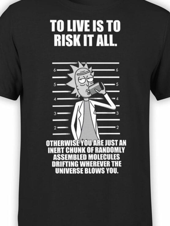 1768 Risk Rick and Morty T Shirt Front Color