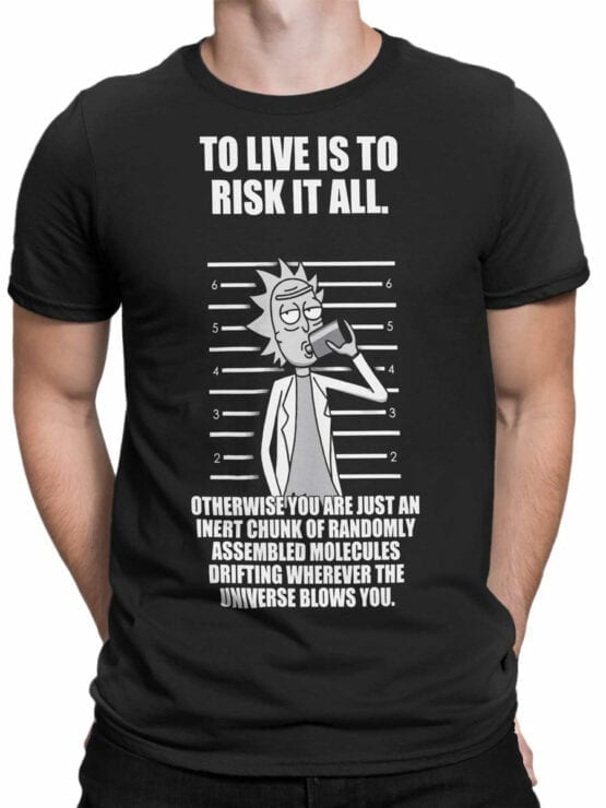 1768 Risk Rick and Morty T Shirt Front Man