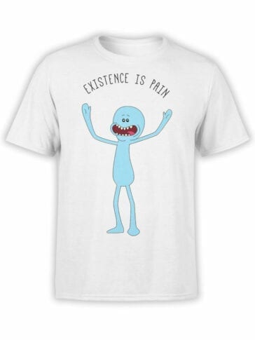 1772 Existence is Pain Rick and Morty T Shirt Front