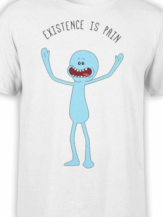 1772 Existence is Pain Rick and Morty T Shirt Front Color
