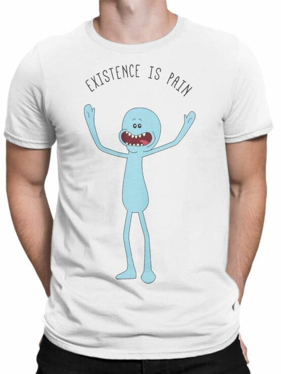 1772 Existence is Pain Rick and Morty T Shirt Front Man