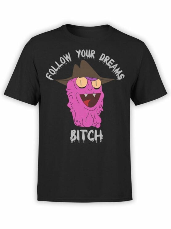1777 Follow Your Dreams Rick and Morty T Shirt Front