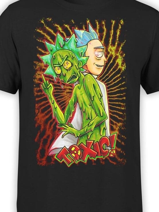 1779 Toxic Rick and Morty T Shirt Front Color