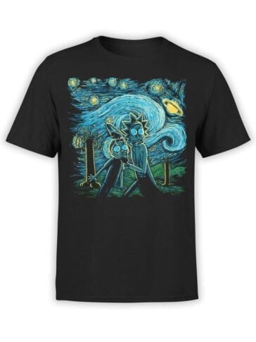 1783 Van Gogh Rick and Morty T Shirt Front