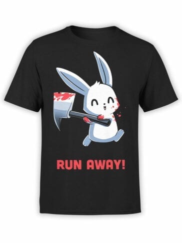 1794 Rabbit Run Away T Shirt Front